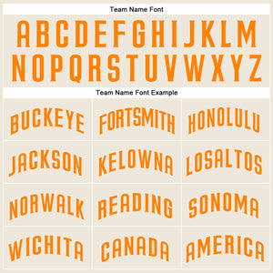 Custom Cream Bay Orange Authentic Baseball Jersey