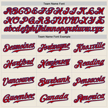 Load image into Gallery viewer, Custom Cream Red-Royal Authentic Baseball Jersey
