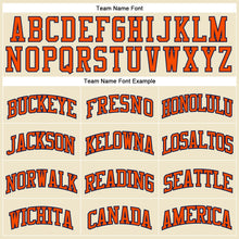 Load image into Gallery viewer, Custom Cream Orange-Navy Authentic Throwback Basketball Jersey
