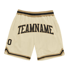 Load image into Gallery viewer, Custom Cream Black-Old Gold Authentic Throwback Basketball Shorts
