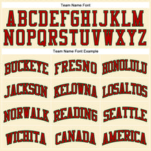Load image into Gallery viewer, Custom Cream Red-Green Authentic Throwback Basketball Jersey
