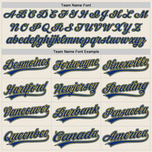 Load image into Gallery viewer, Custom Cream Royal-Gold Authentic Baseball Jersey
