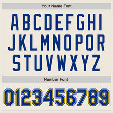 Load image into Gallery viewer, Custom Cream Royal-Gold Authentic Baseball Jersey

