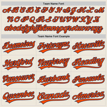 Load image into Gallery viewer, Custom Cream Orange-Navy Authentic Baseball Jersey
