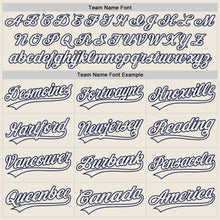 Load image into Gallery viewer, Custom Cream Cream-Navy Authentic Baseball Jersey
