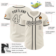 Load image into Gallery viewer, Custom Cream Cream-Black Authentic Baseball Jersey
