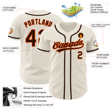 Load image into Gallery viewer, Custom Cream Brown-Orange Authentic Baseball Jersey
