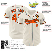 Load image into Gallery viewer, Custom Cream Orange-Black Authentic Baseball Jersey
