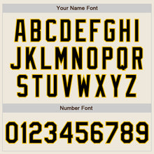 Load image into Gallery viewer, Custom Cream Black-Gold Authentic Baseball Jersey
