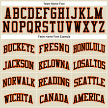 Load image into Gallery viewer, Custom Cream Black Pinstripe Black-Orange Authentic Basketball Jersey

