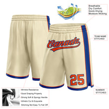 Load image into Gallery viewer, Custom Cream Orange-Royal Authentic Basketball Shorts
