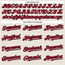Load image into Gallery viewer, Custom Cream Red-Navy Authentic Baseball Jersey
