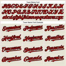 Load image into Gallery viewer, Custom Cream Red-Black Authentic Baseball Jersey
