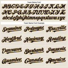 Load image into Gallery viewer, Custom Cream Black-Old Gold Authentic Baseball Jersey
