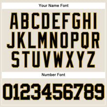 Load image into Gallery viewer, Custom Cream Black-Old Gold Authentic Baseball Jersey
