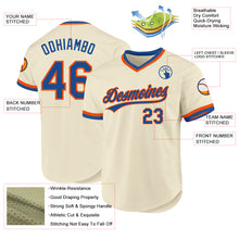 Load image into Gallery viewer, Custom Cream Blue-Orange Authentic Throwback Baseball Jersey
