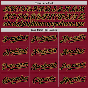 Custom Crimson Black-Old Gold Authentic Baseball Jersey