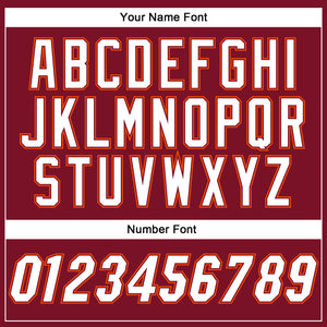 Custom Crimson White-Orange Authentic Baseball Jersey