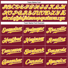 Load image into Gallery viewer, Custom Crimson Gold-White Authentic Sleeveless Baseball Jersey
