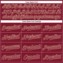 Load image into Gallery viewer, Custom Crimson Crimson-Cream Authentic Sleeveless Baseball Jersey
