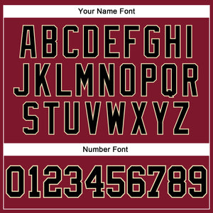 Custom Crimson Black-Cream Authentic Sleeveless Baseball Jersey