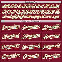 Load image into Gallery viewer, Custom Crimson White-Old Gold Authentic Baseball Jersey
