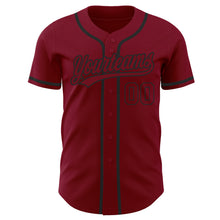 Load image into Gallery viewer, Custom Crimson Crimson-Black Authentic Baseball Jersey
