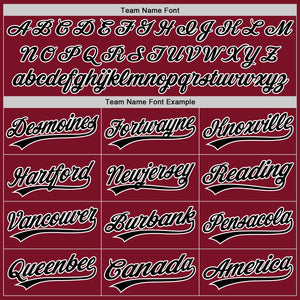 Custom Crimson Black-White Authentic Baseball Jersey