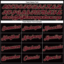 Load image into Gallery viewer, Custom Women&#39;s Black Crimson-City Cream V-Neck Cropped Baseball Jersey
