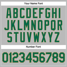 Load image into Gallery viewer, Custom Women&#39;s Gray Kelly Green-Old Gold V-Neck Cropped Baseball Jersey
