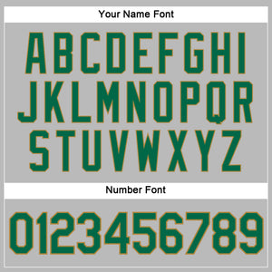 Custom Women's Gray Kelly Green-Old Gold V-Neck Cropped Baseball Jersey