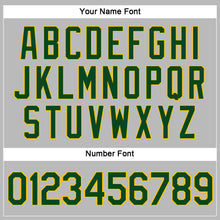 Load image into Gallery viewer, Custom Women&#39;s Gray Green-Gold V-Neck Cropped Baseball Jersey
