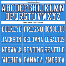 Load image into Gallery viewer, Custom Powder Blue White-Navy Mesh Authentic Football Jersey
