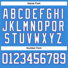 Load image into Gallery viewer, Custom Powder Blue White-Purple Hockey Lace Neck Jersey
