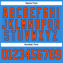 Load image into Gallery viewer, Custom Electric Blue Orange-Royal Hockey Lace Neck Jersey
