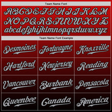 Load image into Gallery viewer, Custom Red Gray-Black Authentic Fade Fashion Baseball Jersey
