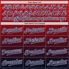 Load image into Gallery viewer, Custom Red Navy-White Authentic Fade Fashion Baseball Jersey
