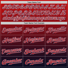Load image into Gallery viewer, Custom Navy Red-White Authentic Fade Fashion Baseball Jersey
