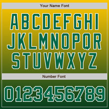 Load image into Gallery viewer, Custom Yellow Kelly Green-White Authentic Fade Fashion Baseball Jersey
