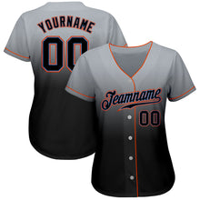 Load image into Gallery viewer, Custom Gray Black-Powder Blue Authentic Fade Fashion Baseball Jersey

