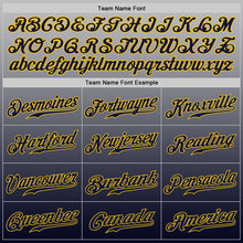 Load image into Gallery viewer, Custom Gray Gold-Navy Authentic Fade Fashion Baseball Jersey
