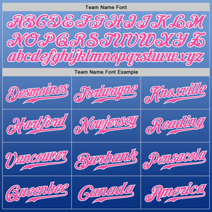 Custom Light Blue White-Royal Authentic Fade Fashion Baseball Jersey