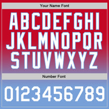 Load image into Gallery viewer, Custom Red White-Light Blue Authentic Fade Fashion Basketball Jersey
