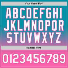 Load image into Gallery viewer, Custom Teal White-Pink Authentic Fade Fashion Basketball Jersey
