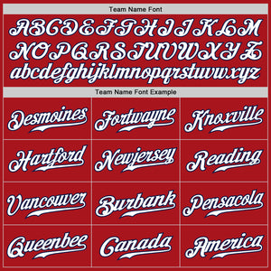 Custom Red White-Navy Authentic Fade Fashion Baseball Jersey