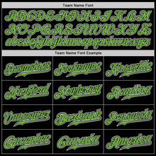 Load image into Gallery viewer, Custom Black Neon Green-White Authentic Gradient Fashion Baseball Jersey
