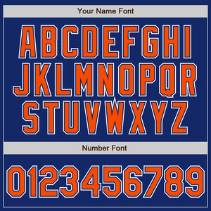 Custom Royal Orange-White Authentic Gradient Fashion Baseball Jersey