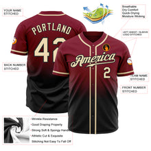 Load image into Gallery viewer, Custom Crimson Cream-Black Authentic Fade Fashion Baseball Jersey
