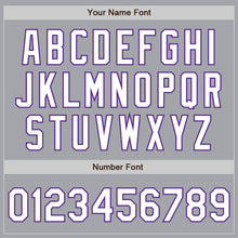 Load image into Gallery viewer, Custom Gray White-Purple Authentic Fade Fashion Baseball Jersey
