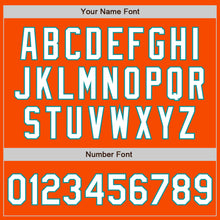 Load image into Gallery viewer, Custom Orange White-Teal Authentic Fade Fashion Baseball Jersey
